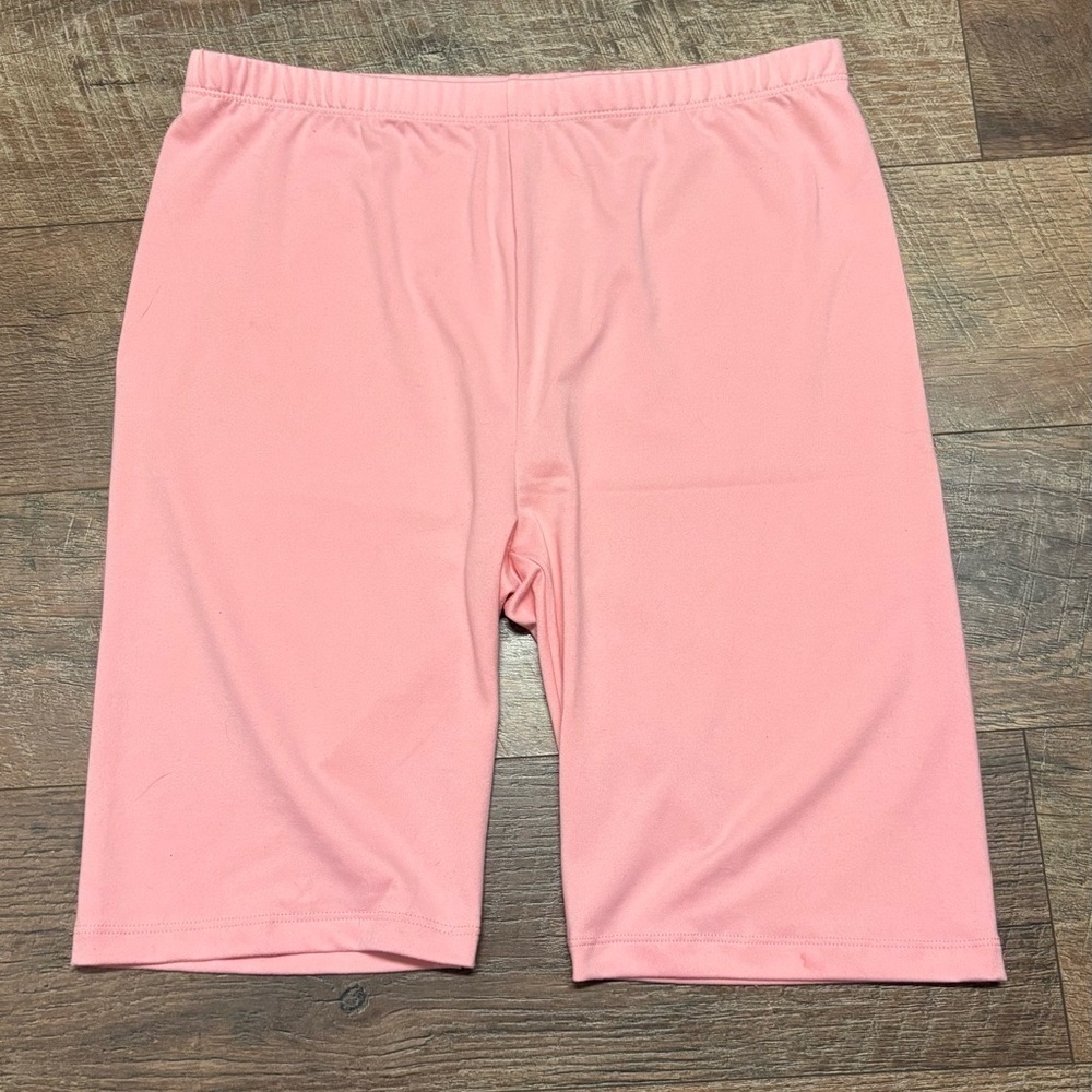 NWOT Zenana Boutique Brand Soft Pink Biker Shorts Size XL